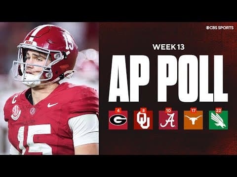 AP Top 25 Poll Released 🚨: Alabama drops SIX SPOTS, Dawgs up to No. 4, Texas down to No. 17