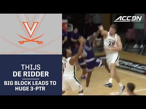 UVA Star Thijs De Ridder's Block Leads To Big 3