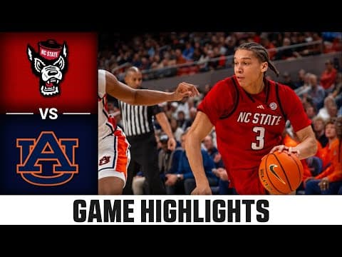 NC State vs. Auburn Game Highlights | 2025-26 ACC Men's Basketball