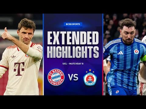 Bayern vs. Slovan Bratislava: Extended Highlights | UCL League Phase MD 8 | CBS Sports Golazo
