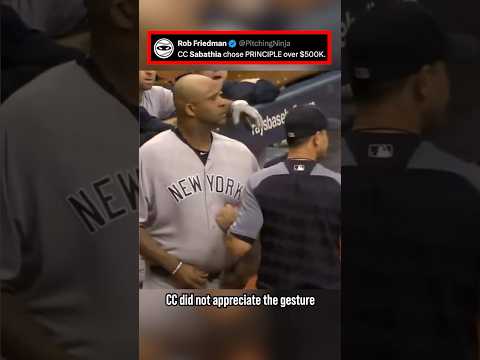 CC Sabathia chose PRINCIPLE over $500K.