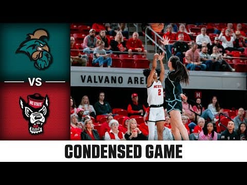 Coastal Carolina vs NC State Condensed Game | 2025-26 ACC Women's Basketball