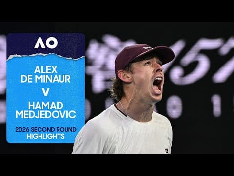 Hamad Medjedovic v Alex de Minaur Highlights | Australian Open 2026 Second Round