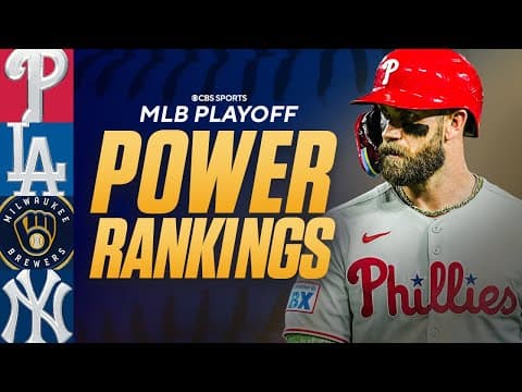 MLB Playoff Power Rankings: Phillies at top heading into playoffs, Reds DEAD LAST
