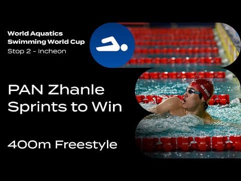Pan Zhanle’s Epic 400m Freestyle Sprint | Swimming World Cup 2024 Incheon 🇨🇳