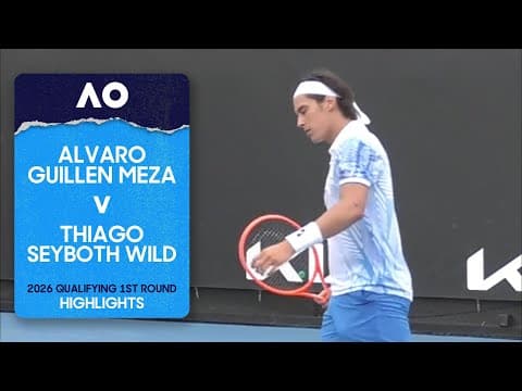 Alvaro Guillen Meza v Thiago Seyboth Wild Highlights | Australian Open 2026 First Round