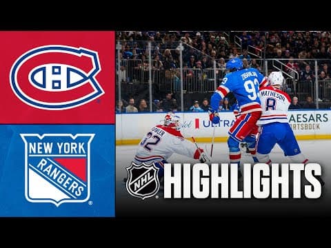 Canadiens vs. Rangers | NHL Highlights | December 13, 2025