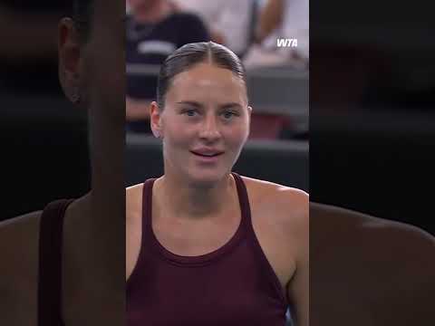 That shot had us all confused 😮 #WTA #MartaKostyuk #BrisbaneTennis