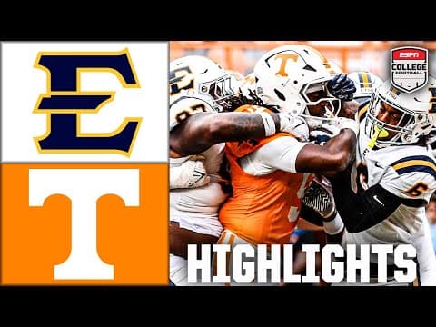 East Tennessee Buccaneers vs. Tennessee Volunteers | Full Game Highlights | ESPN CFB