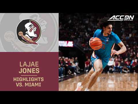 Florida State's Lajae Jones Highlights vs. Miami