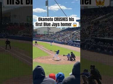 This angle of Kazuma Okamoto’s first Blue Jays home run 😮‍💨 #MLB #SpringTraining