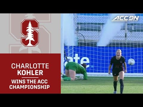 Stanford's Charlotte Kholer Wins The ACC Championship In Penalty Kicks