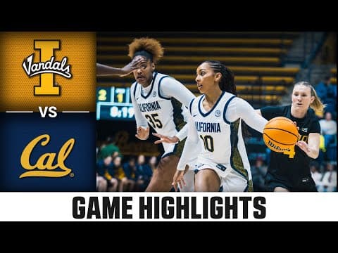 Idaho vs. Cal Game Highlights | 2025-26 ACC Women's Basketball