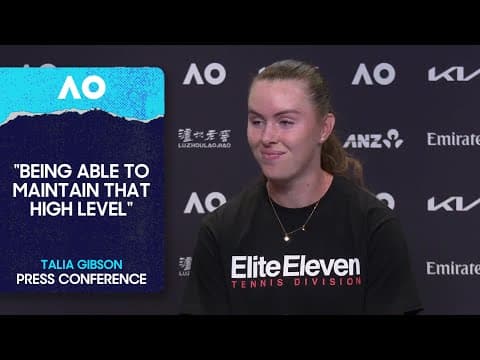 Talia Gibson Press Conference | Australian Open 2026 First Round