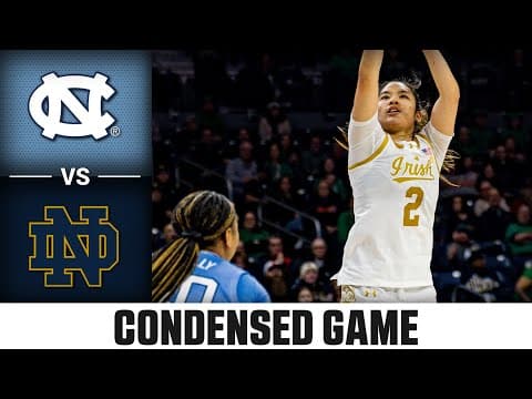 North Carolina vs. Notre Dame Condensed Game | 2025-26 ACC Women’s Basketball