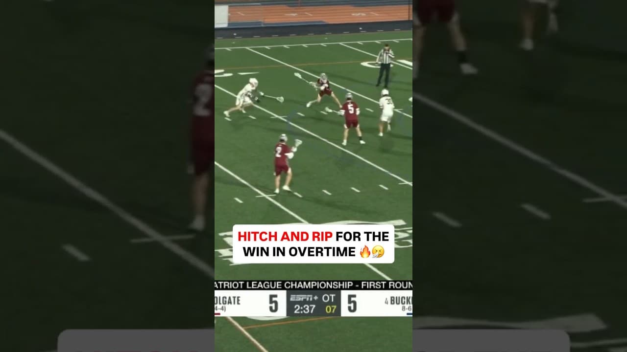 THIS IS A NASTY WAY TO CALL GAME! 🚨😱 (via Emmet Crotty/Colgate Lacrosse, ESPN+)