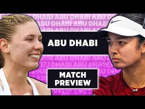 Alexandrova vs Eala | WTA Abu Dhabi 2026 QF | Tennis Talk Preview