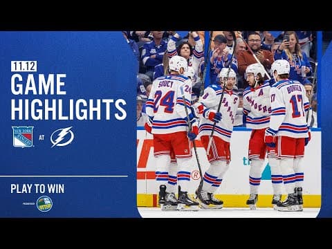 GAME HIGHLIGHTS | 2025-26: New York Rangers at Tampa Bay Lightning (11/12/25)