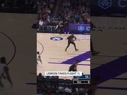 LeBron soars for the powerful one-hand jam 💥