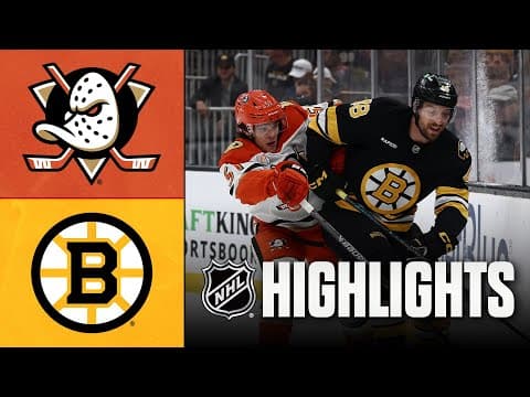 NHL Highlights | Ducks vs. Bruins | October 23, 2025