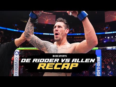Brendan Allen defeats Reinier de Ridder by TKO in Round 4 | UFC Vancouver Recap & What’s Next?