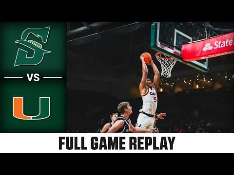 Stetson vs. Miami Full Game Replay |  2025-26 ACC Men’s Basketball
