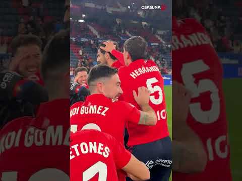 Osasuna y su afición celebran la victoria ante el Levante en El Sadar #shorts #osasuna