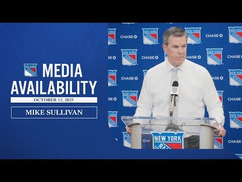 NYR vs WSH: Mike Sullivan Pregame Media Availability | Oct. 12, 2025