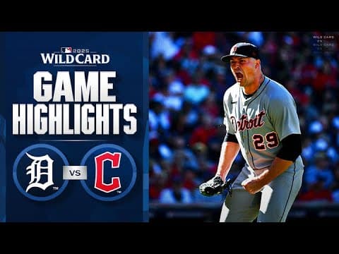 Tigers vs. Guardians AL Wild Card Game 1 Highlights (9/30/25) | MLB Highlights