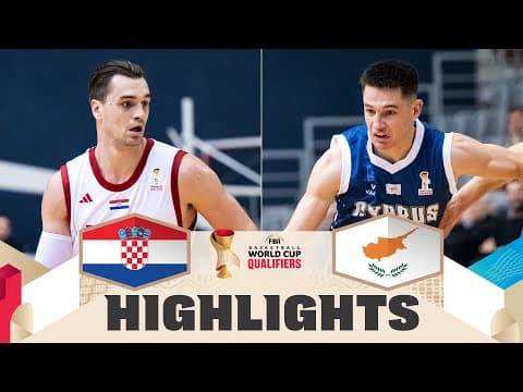 Croatia 🇭🇷 v Cyprus 🇨🇾 | Highlights | FIBA Basketball World Cup 2027 European Qualifiers