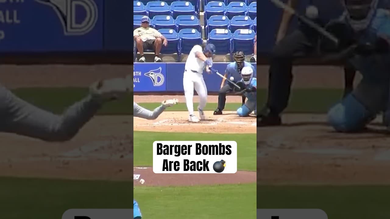 Addison Barger launches a 2-run homer in Dunedin 👏 #MLB #BlueJays