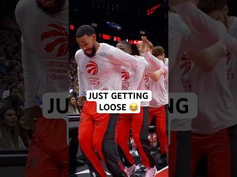The Raptors getting groovy before the game 😂