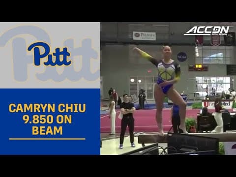 Pitt's Camryn Chiu Ties For First With A 9.850 On Beam | 2026 ACC Gymnastics