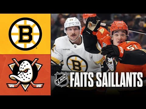 Bruins vs Ducks 19/11/25 | Faits saillants