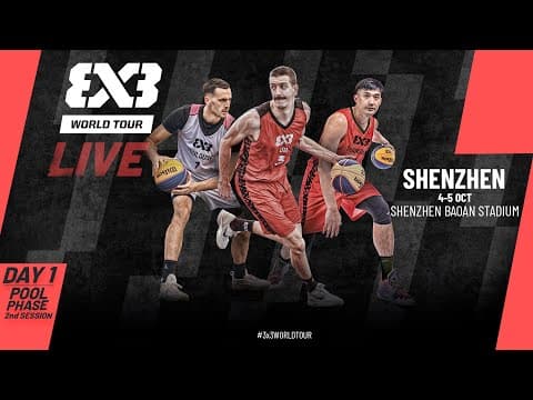 LIVE 🔴 FIBA #3x3WorldTour Shenzhen 2025 | Pool Phase - Session 2 | #3x3Basketball