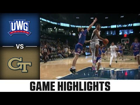 West Georgia vs. Georgia Tech Game Highlights | 2025-26 ACC Men's Basketball