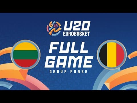 Group Phase | Lithuania v Belgium | Full Basketball Game | FIBA U20 Women's EuroBasket 2025