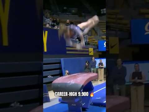 It’s a STICK! #calbears #ncaagymnastics #collegegymnastics #gymnast #vault #sports #collegesports