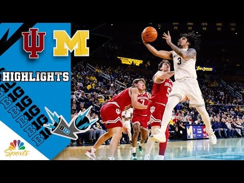 Indiana vs. No. 3 Michigan | COLLEGE BASKETBALL HIGHLIGHTS | 1/20/26 | NBC Sports