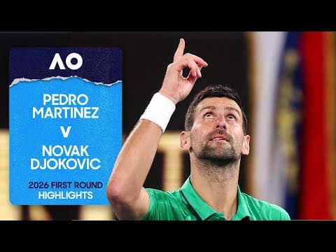 Pedro Martinez v Novak Djokovic Highlights | Australian Open 2026 First Round