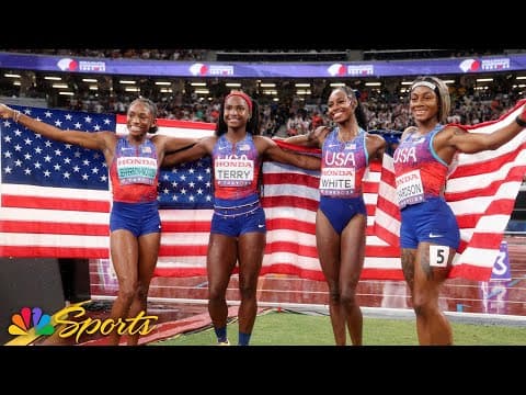 Team USA's golden women's 4x100 team recap thrilling World Championship final in Tokyo | NBC Sports