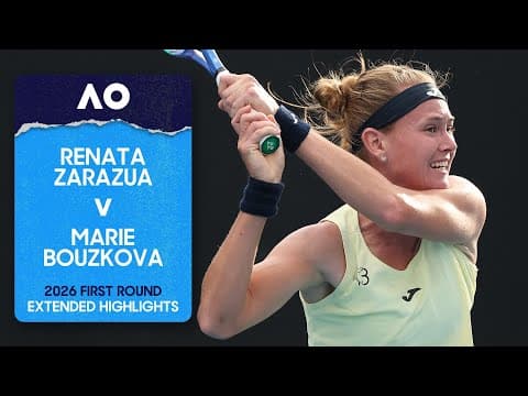 Renata Zarazua v Marie Bouzkova Extended Highlights | Australian Open 2026 First Round