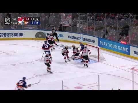 Anthony Duclair scores a goal against the New Jersey Devils