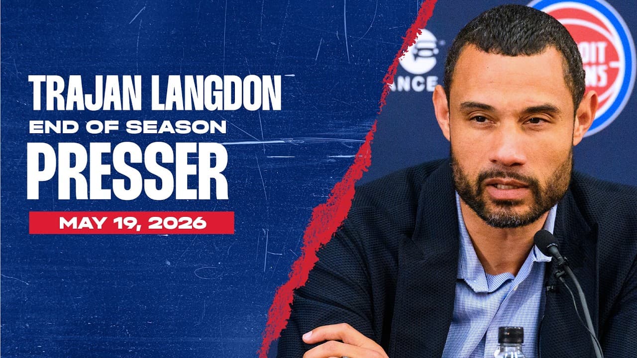 Trajan Langdon End of Season Press Conference | Detroit Pistons 2025-26