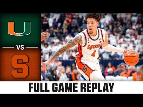 Miami vs. Syracuse Full Game Replay | 2025-26 ACC Men's Basketball