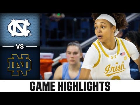 North Carolina vs. Notre Dame Game Highlights | 2025-26 ACC Women's Basketball