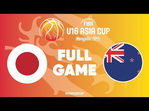 LIVE - Japan v New Zealand | FIBA U16 Asia Cup 2025 | 3rd Place