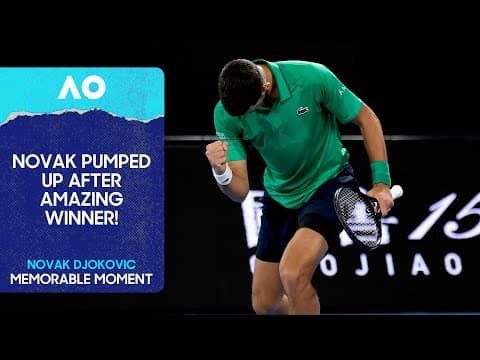 Novak Djokovic is Pumped After this Winner! | Australian Open 2026