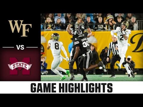 Wake Forest vs. Mississippi State Game Highlights | 2025 ACC Football