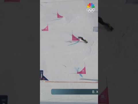 Benjamin Karl clinches gold in snowboard men's parallel giant slalom final!